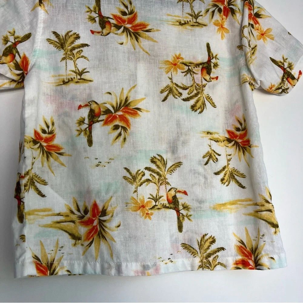 Short-Sleeve‎ Linen-Blend Pocket Shirt for Boys 18-24 M